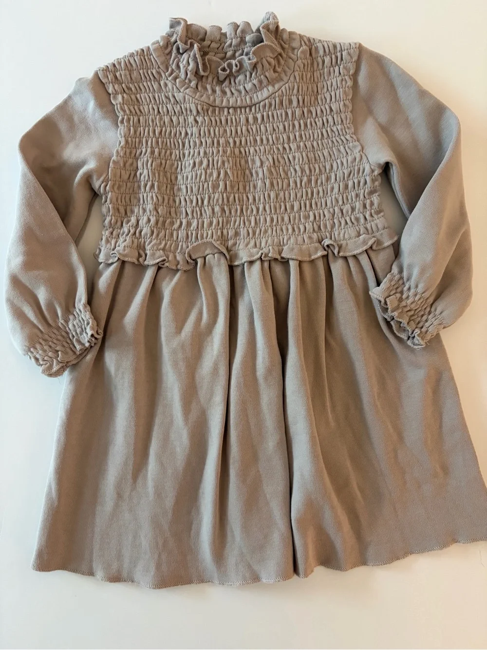 L'ovedbaby Organic Smocked Dress Color Fog Size 18-24 Mo Fall Dress Pictures